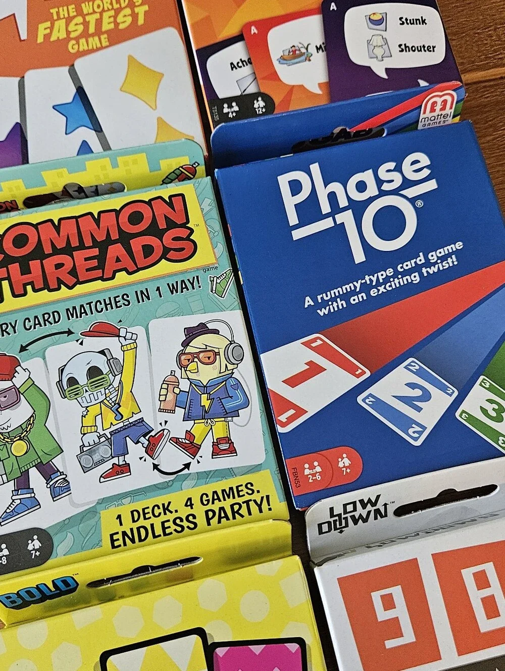 Lot of Variety of Family Card Games Mad Gab Blink and More